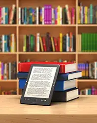 Open book showing a book title generator page